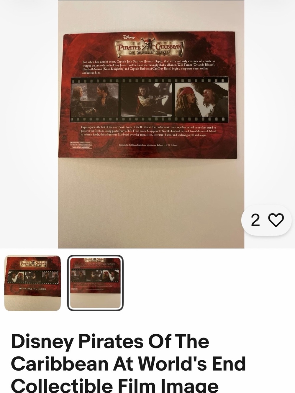 Disney film images / Pirates World End
